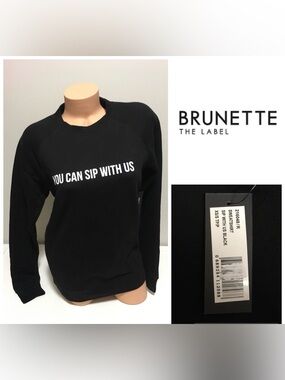🆕BRUNETTE THE LABEL - XS/S - NWT - MEAN GIRLS - YOU CAN SIP WITH US SWEATSHIRT